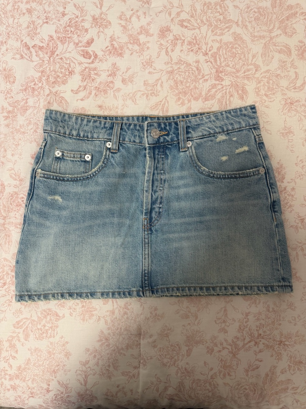 Zara Blue Denim Mini Skirt
